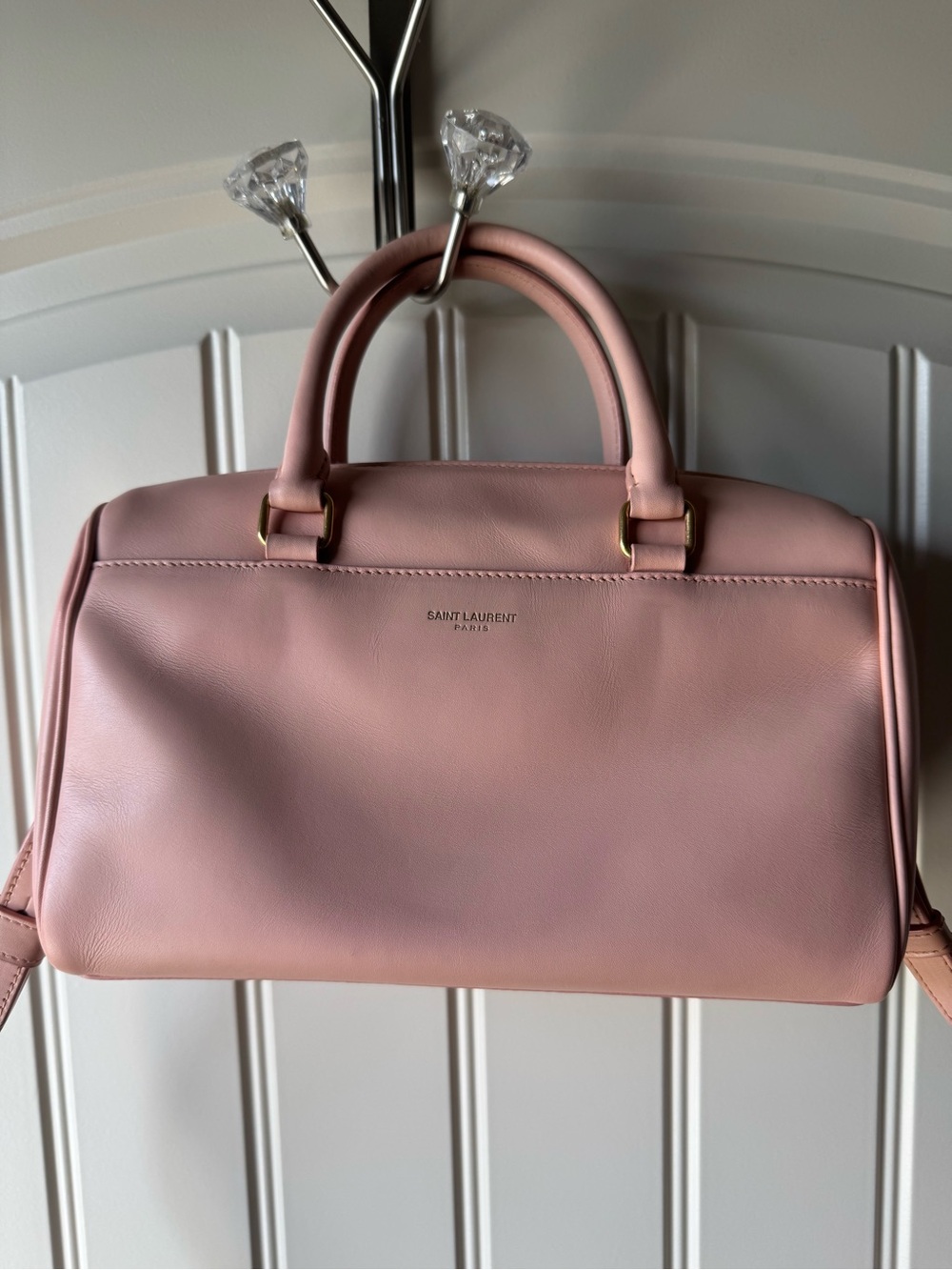 Saint Laurent Dusty Pink Baby Duffle with Gold Hardware